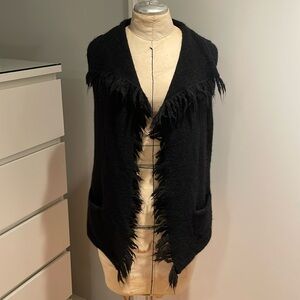 Artizia Wilfred Black Wool Cardigan Vest Size Extra Small NWT